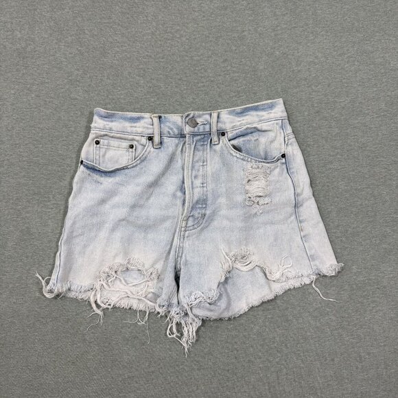 PacSun Pants - Pacsun Ultra High Rise Vintage Short Women's 24 Blue Cotton Distressed Festival